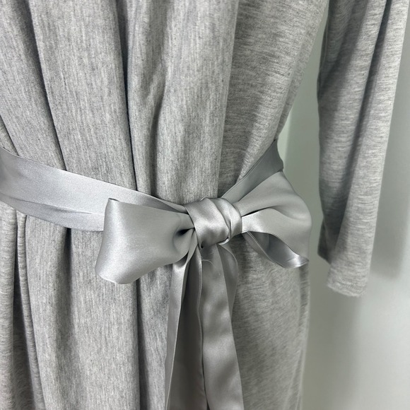 Fleur't Iconic Lingerie Robe Heather Gray Belted Pockets‎ Small/Medium S/M $110 - Picture 2 of 9